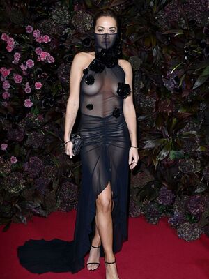 Rita Ora see through at British Vogue's 2023 Forces For Change Party